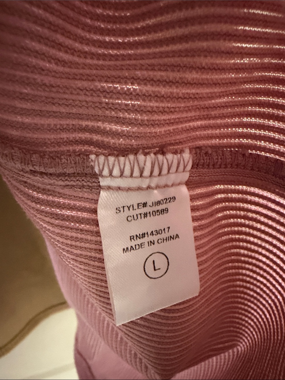 Ces Femme Mauve Ribbed Corduroy Top - Picture 3 of 4